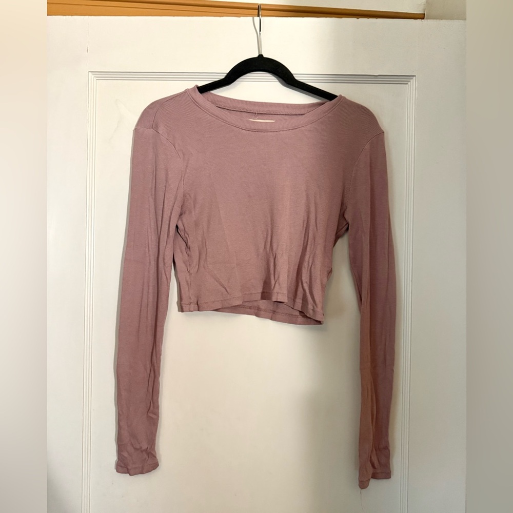 Cropped Lilac Madewell Longsleeve